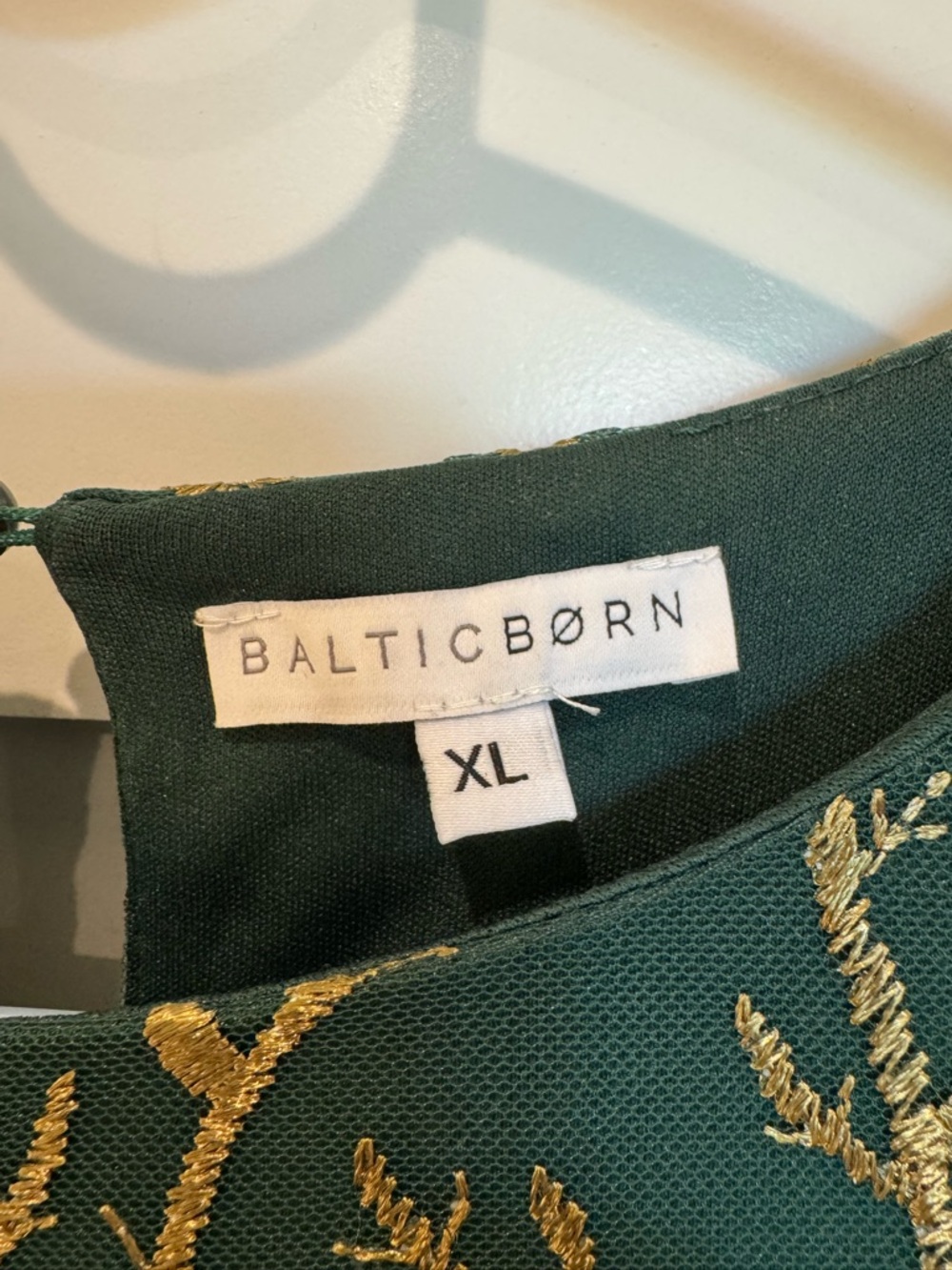 Baltic Born Dark Green Floral Embroidered Midi Dress - Picture 6 of 8